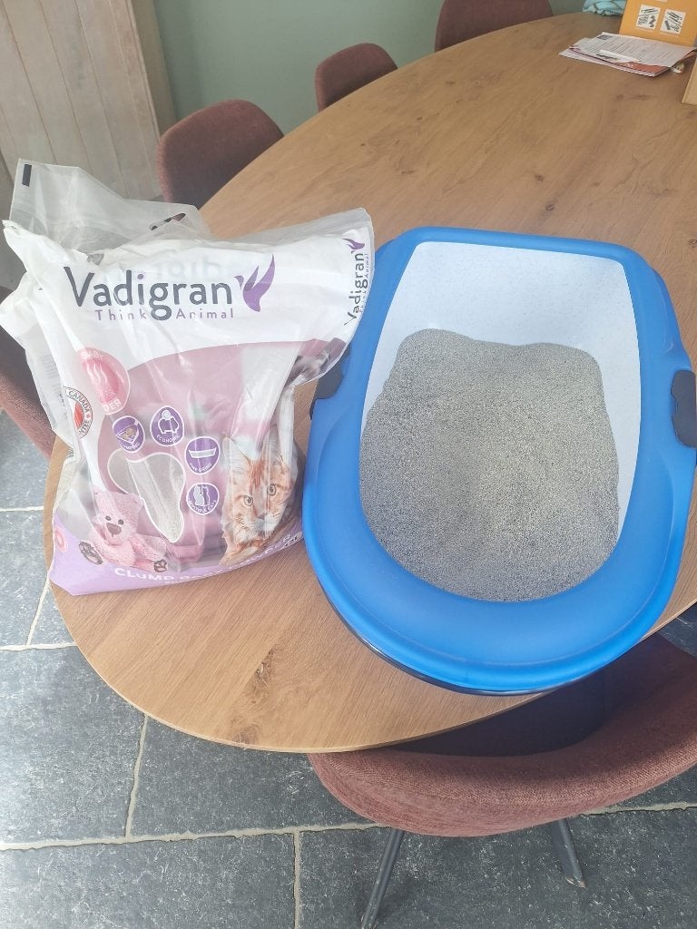 Kattenbak met nieuwe kattenvulling, Enlèvement, Neuf, Ouvert