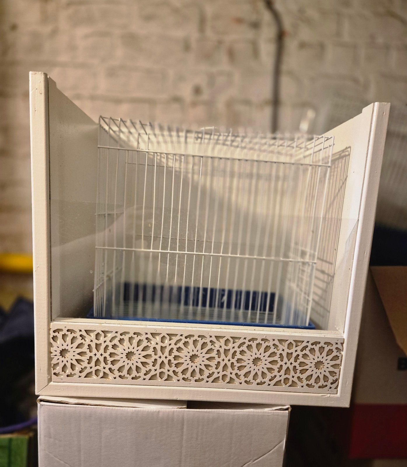 cage +boîte de protection des graines 40€ la pièce., Animaux & Accessoires, Enlèvement ou Envoi