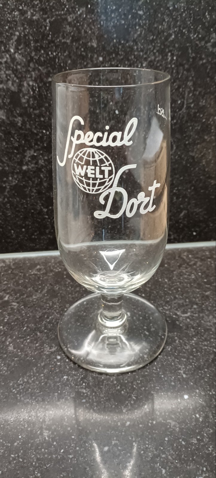 Oud bierglas 1950 witte zeefdruk oude br. SCALDIS HINGENE, Enlèvement ou Envoi