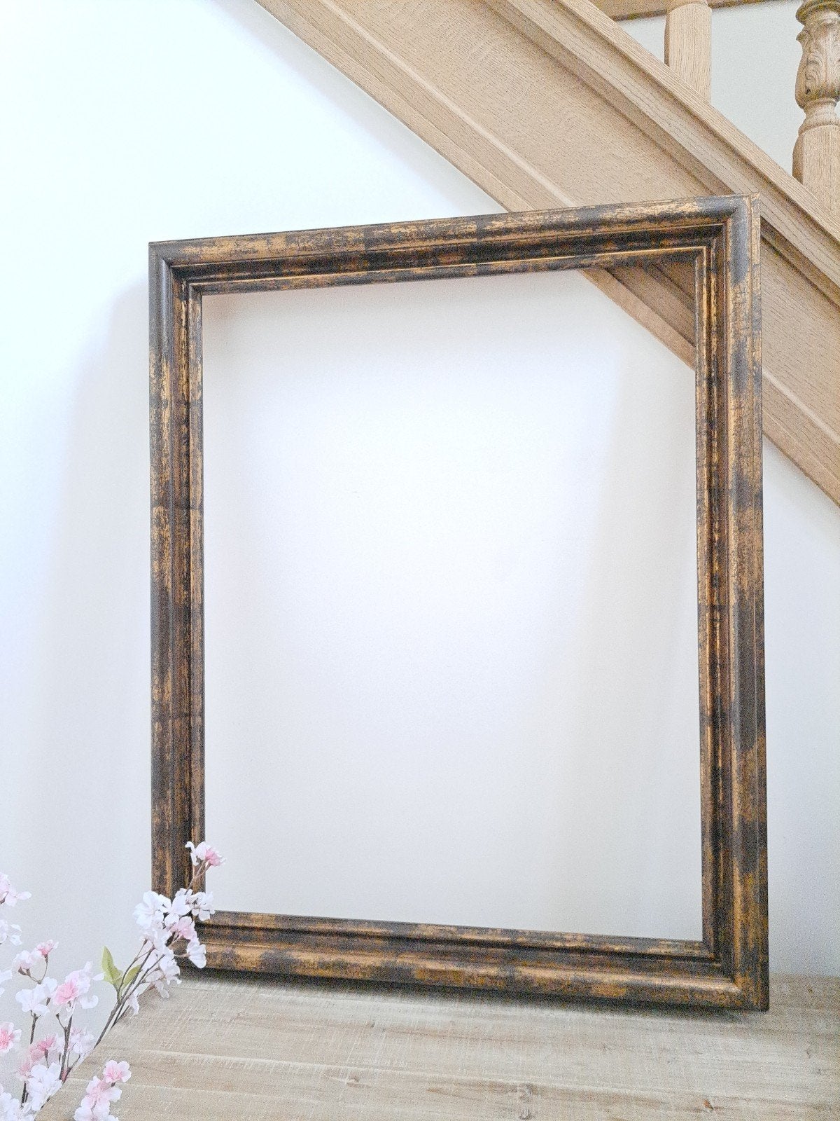 Stevig kader met bruingoude kleur, Huis en Inrichting, Ophalen, Bruin, Gebruikt, 84 cm