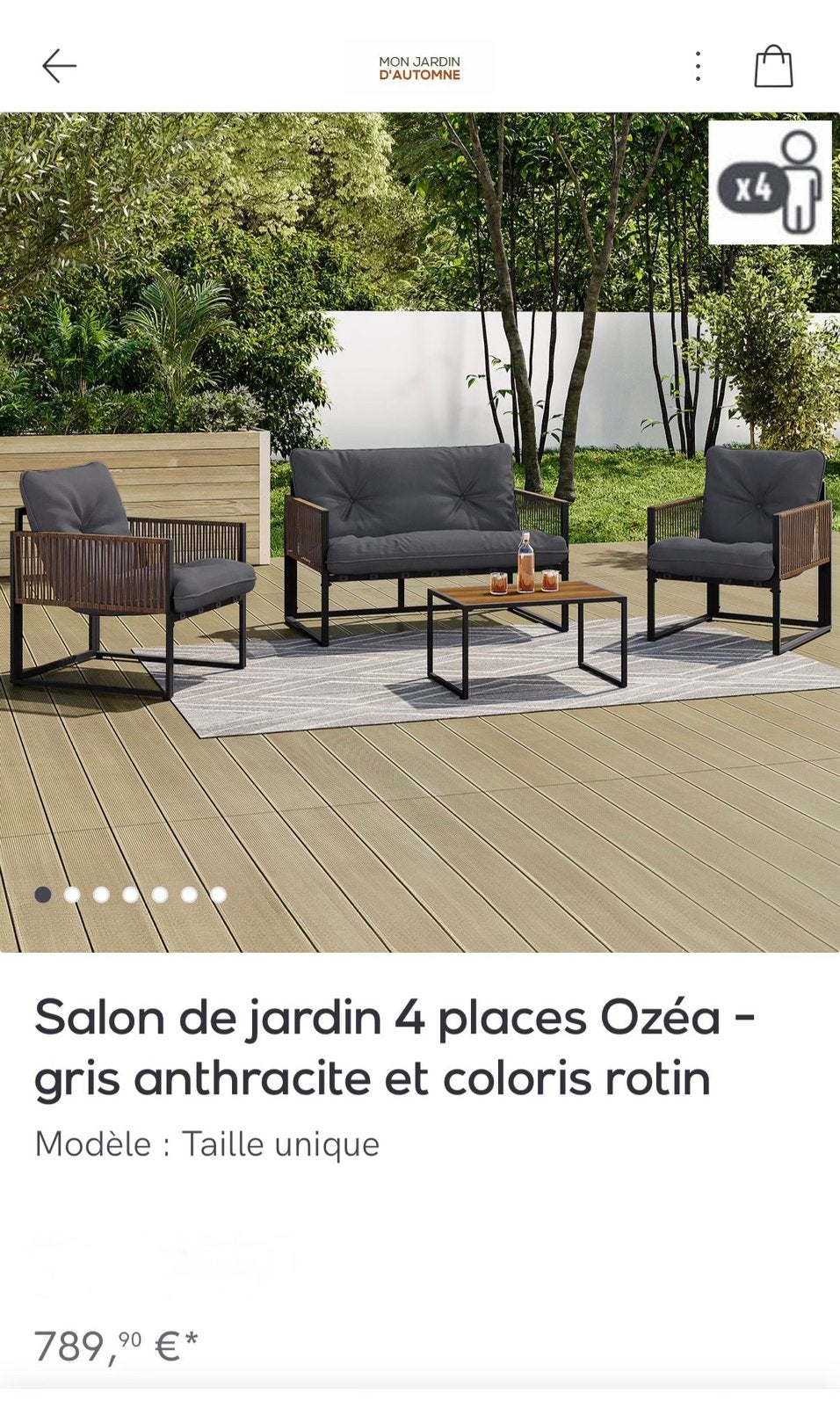 Salon de Jardin, Jardin & Terrasse, Enlèvement, Comme neuf