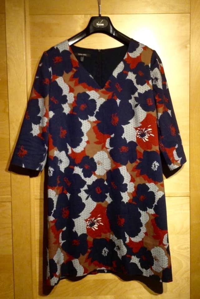 Marie Méro bloemenjurk — Maat 42 — (katoen en elastaan), Kleding | Dames, Blauw, Maat 46/48 (XL) of groter, Marie Méro, Ophalen of Verzenden