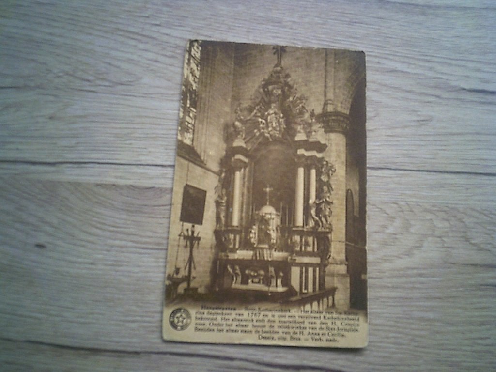 HOOGSTRATEN: Sinte Katharinakerk - Het Altaar, Ophalen of Verzenden, Voor 1920, Ongelopen, Antwerpen