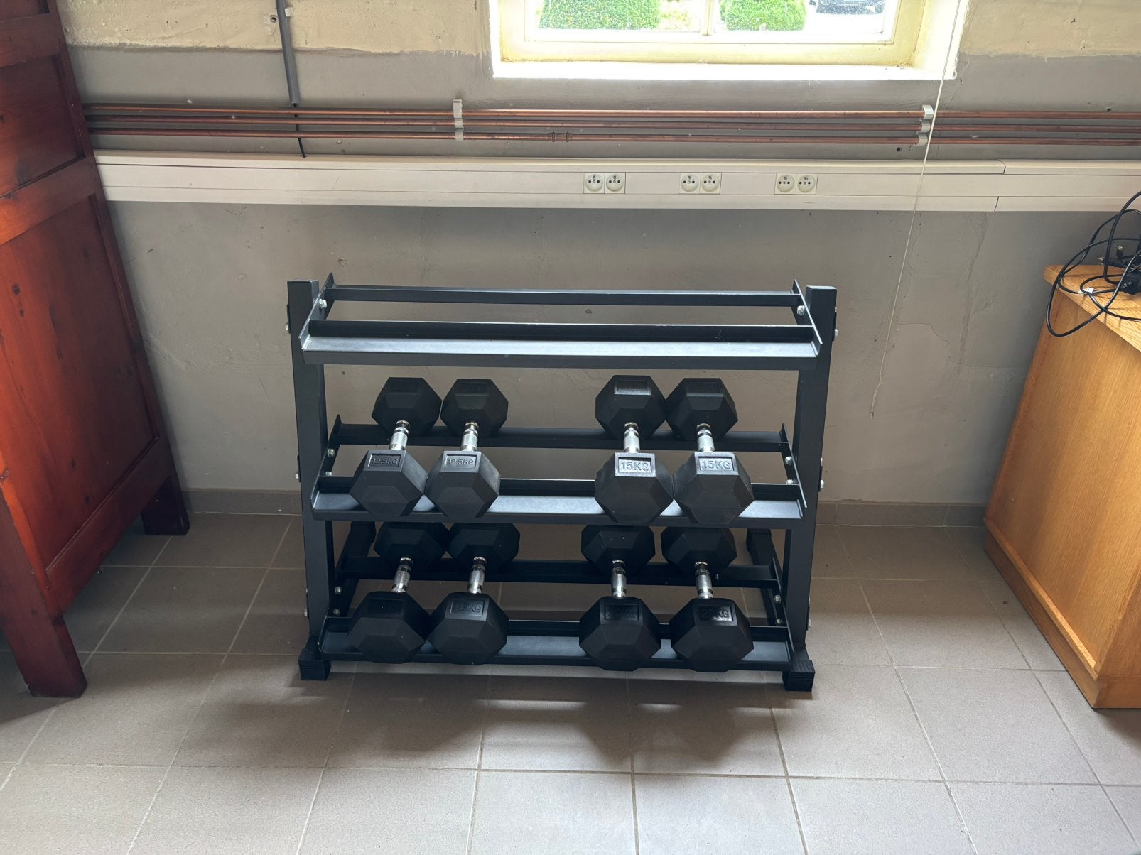 Rek met gewichten - fitness, Ophalen, Zo goed als nieuw