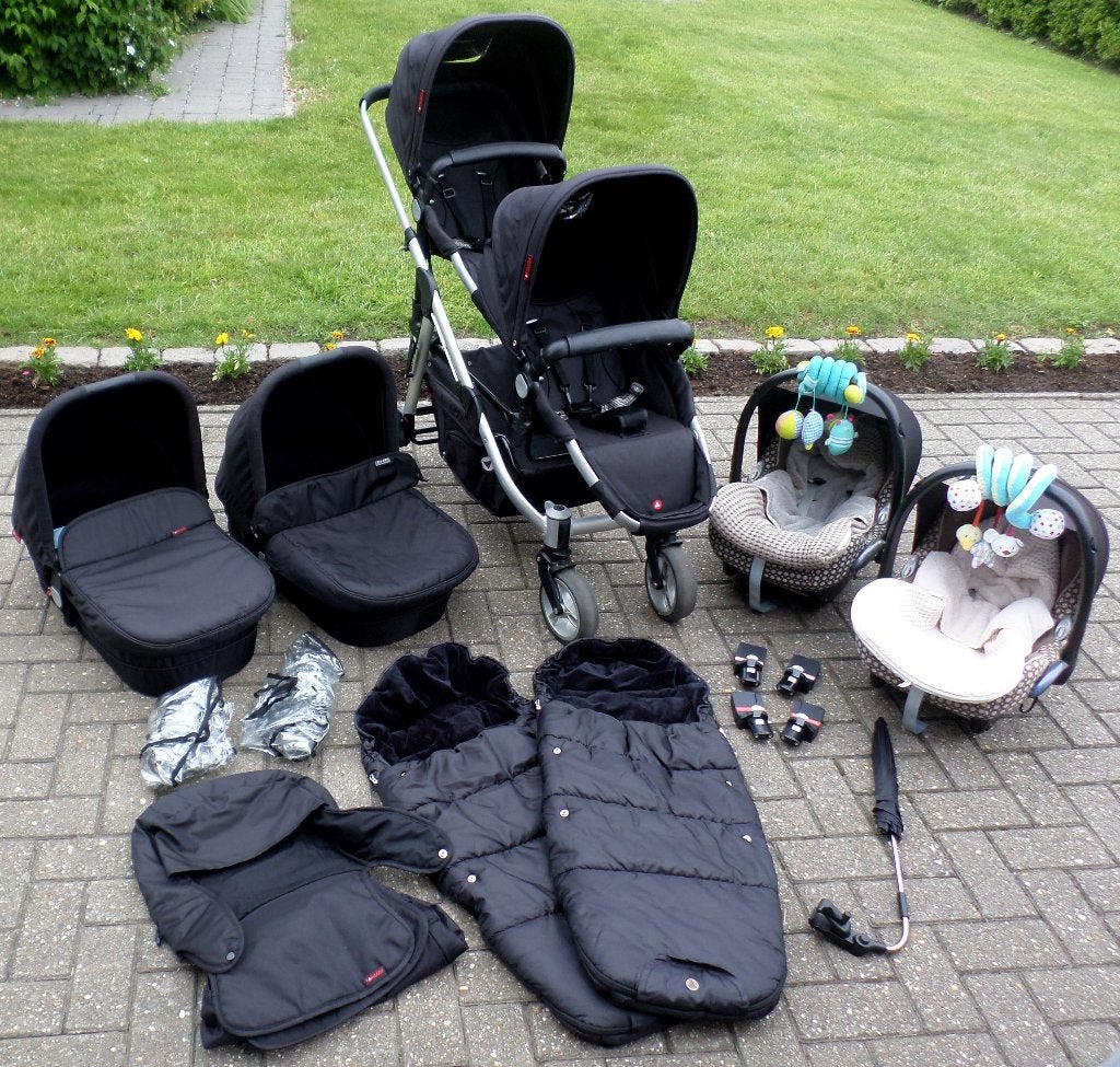 Dubbele buggy v/h merk " TOPMARK ", Kinderen en Baby's, Buggy's, Zo goed als nieuw, Overige merken, Duomodel, Regenhoes, Verstelbare rugleuning