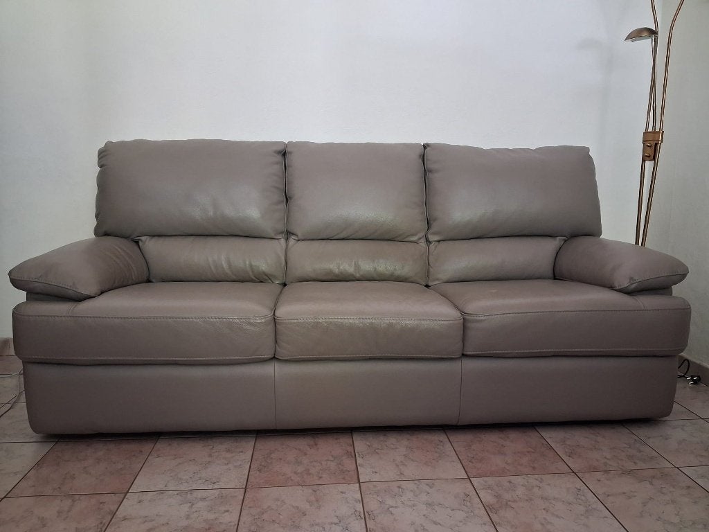 Salon, Huis en Inrichting, Ophalen, Driepersoons, Leer, Zo goed als nieuw
