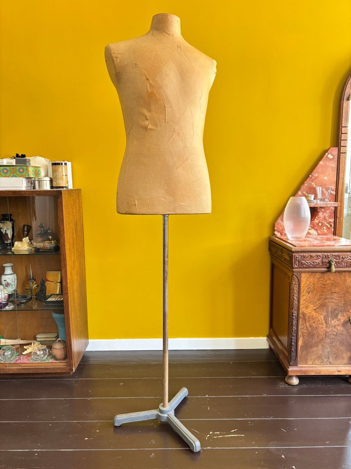Antieke etalagebuste / vintage paspop - 160 cm, Antiek en Kunst, Ophalen