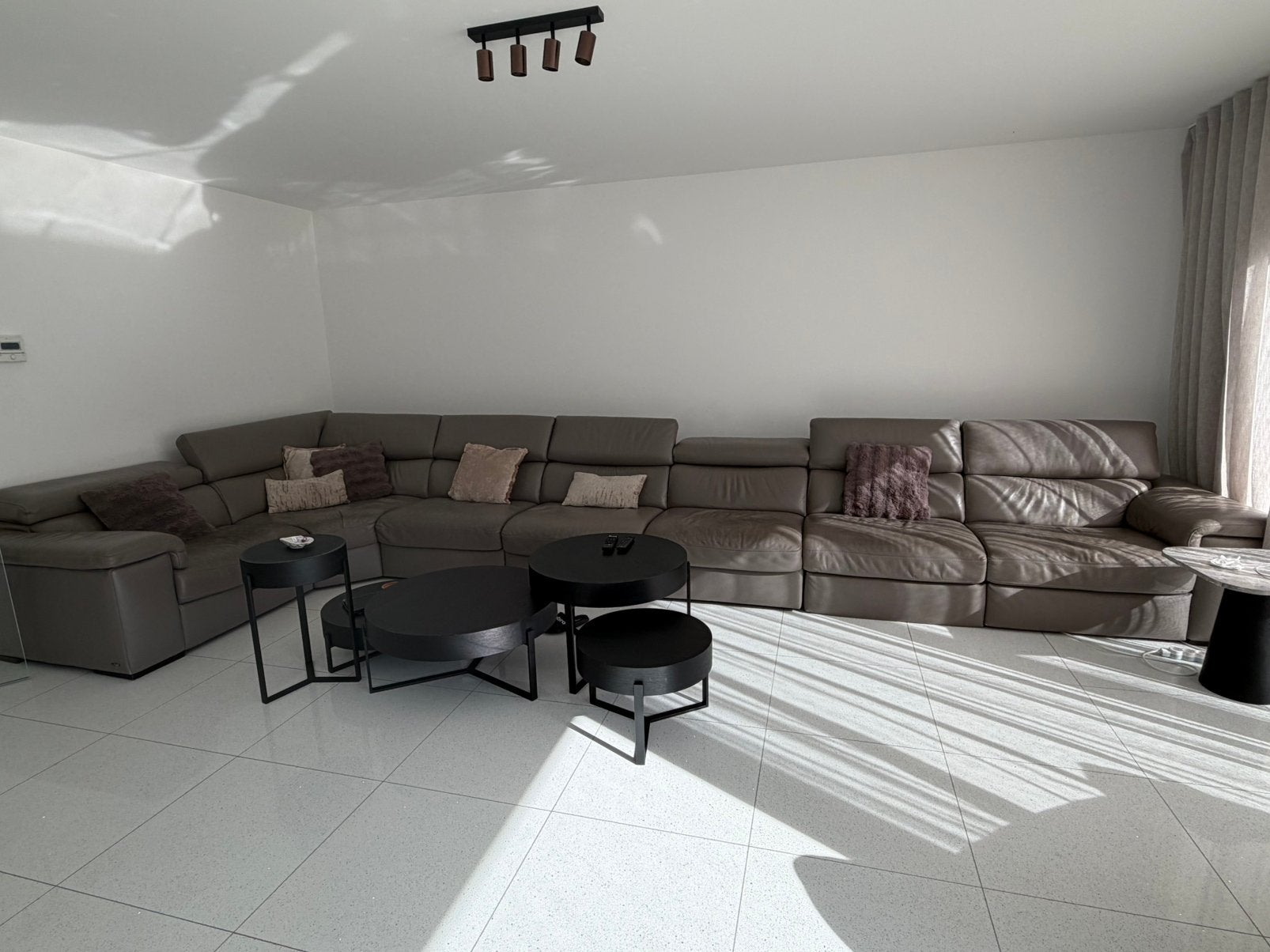 Ledere zetel, Huis en Inrichting, Ophalen, Gebruikt, Overige maten, Minder dan 75 cm
