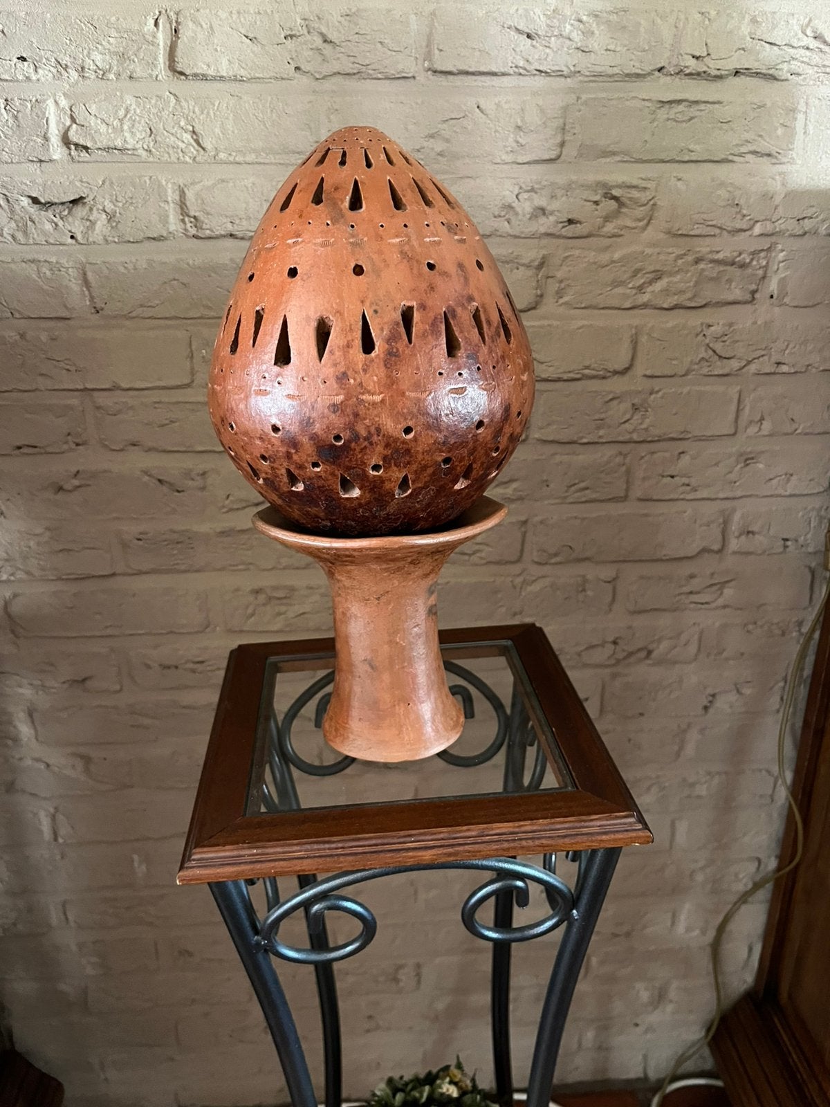 Keramieken kaarsen of theelicht houder hoogte 40 cm, Antiek en Kunst, Ophalen of Verzenden