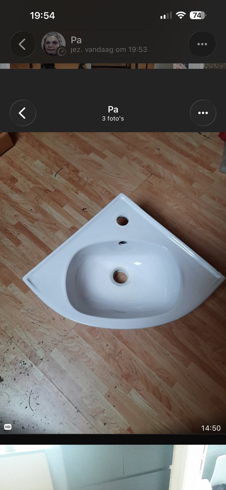 Wasbakje voor toilet, Ophalen, Zo goed als nieuw