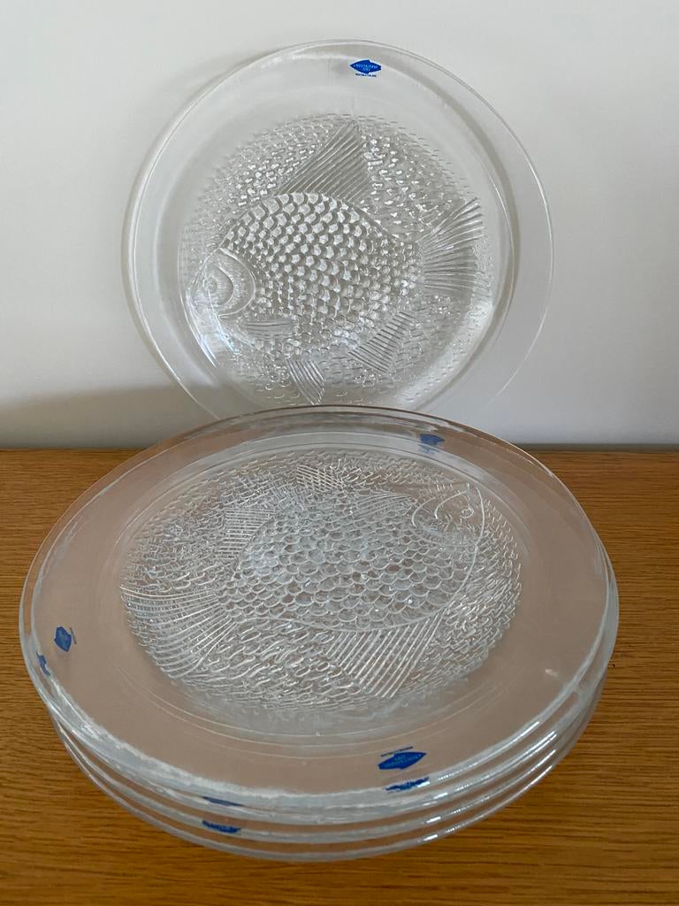 Assiette vintage Nuutajärvi Ahti. (6 pièces), Antiquités & Art, Antiquités | Verre & Cristal, Enlèvement
