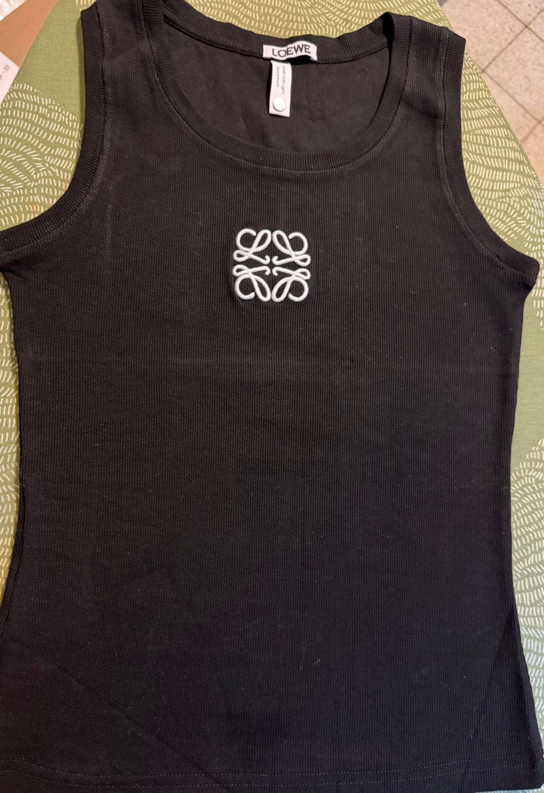 Ribbed tank top zwart Loewe, Kleding | Dames, Ophalen of Verzenden, Nieuw
