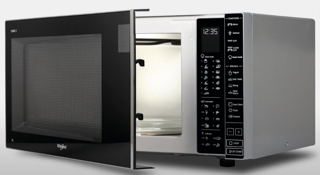 Whirlpool MWP 303 SB magnetron met grill - 30L, Ophalen, Gebruikt, Minder dan 45 cm, Draaiplateau