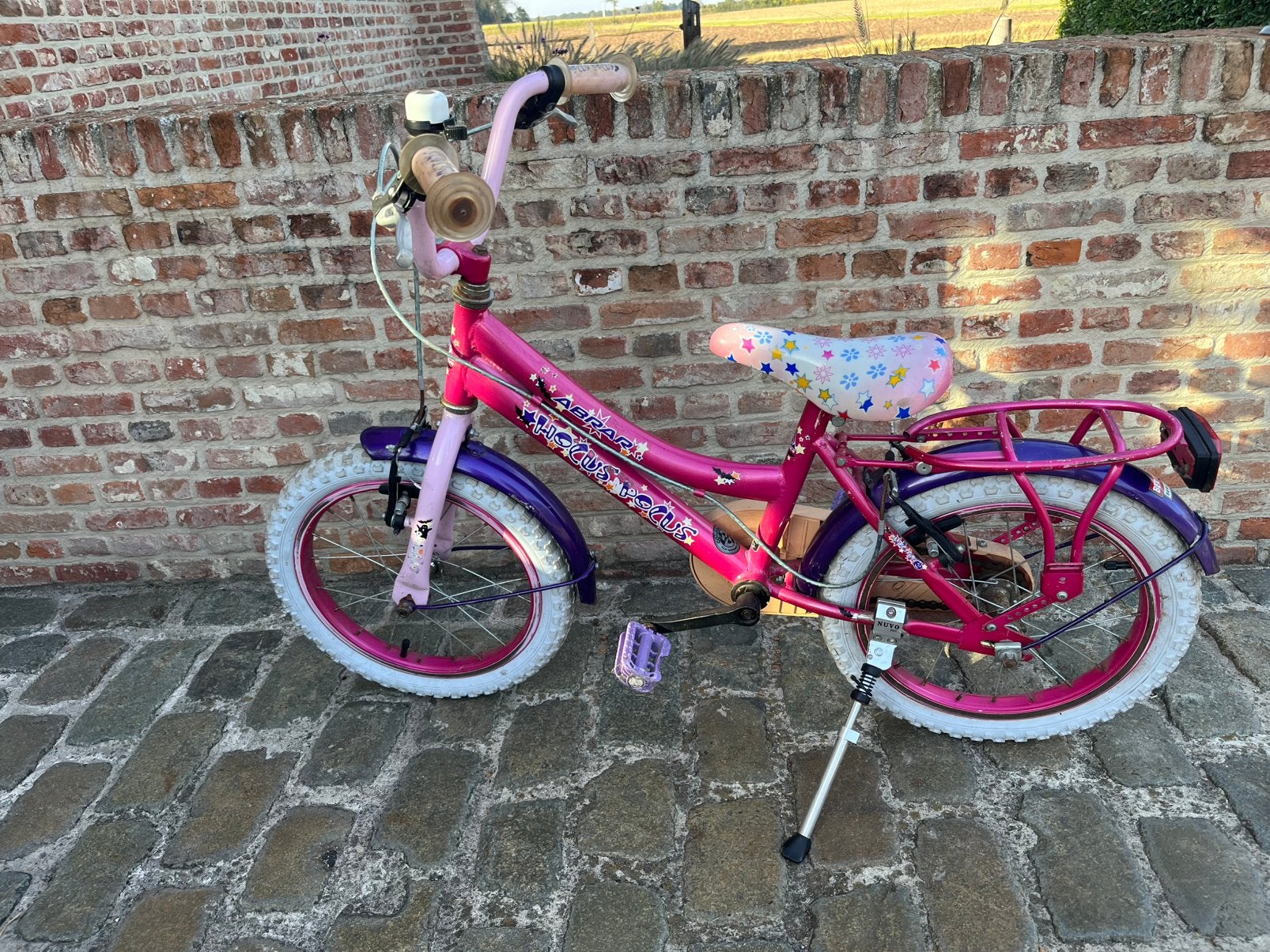 Meisjes fiets, Ophalen, Gebruikt, Velgrem, 14 inch of minder