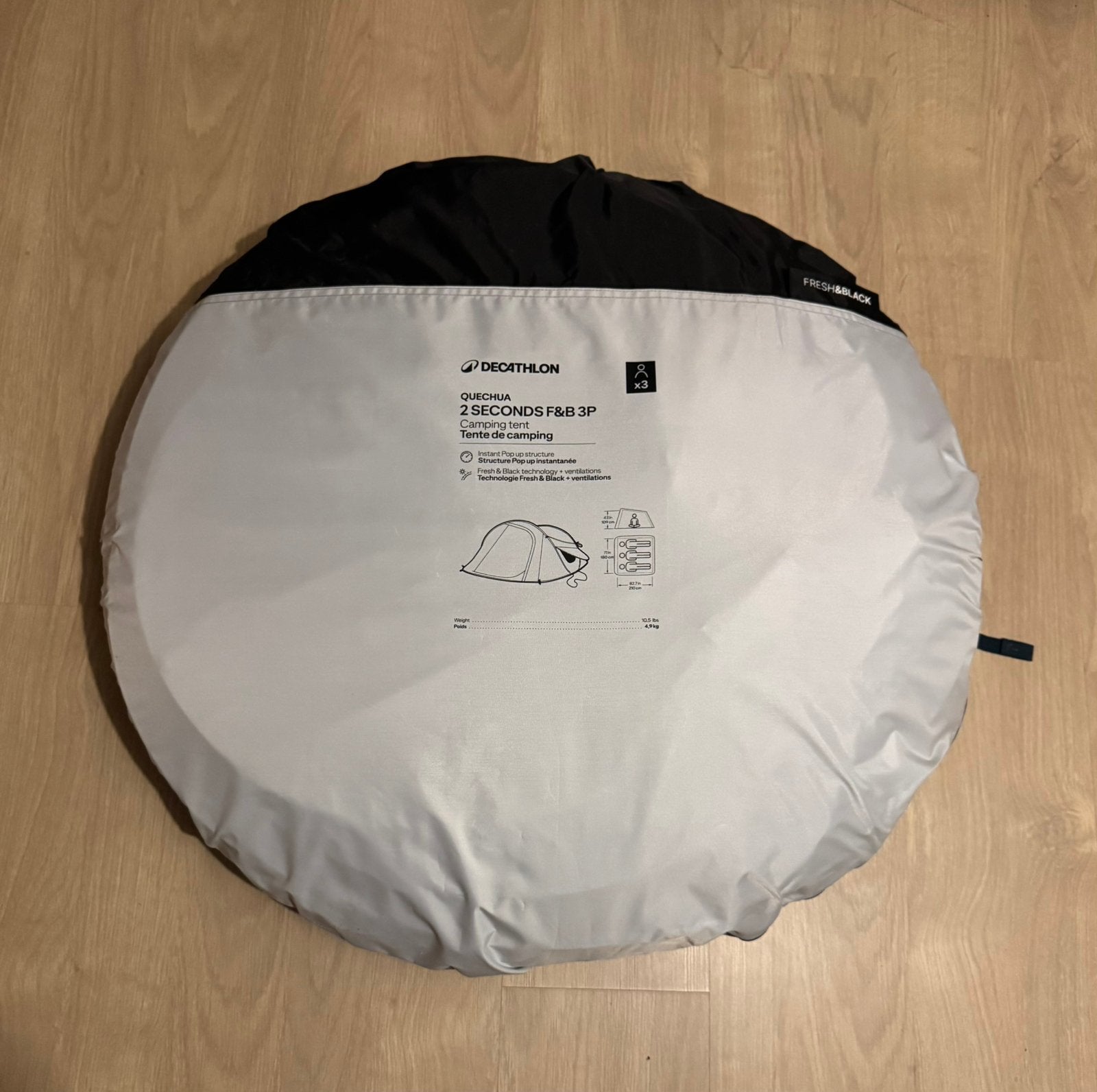 Quechua tent, Enlèvement, Neuf