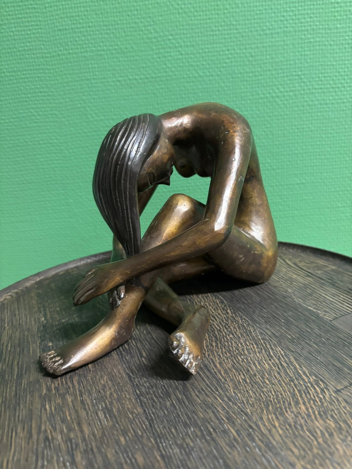 Antieke bronzen naakte vrouw, Ophalen of Verzenden, Brons