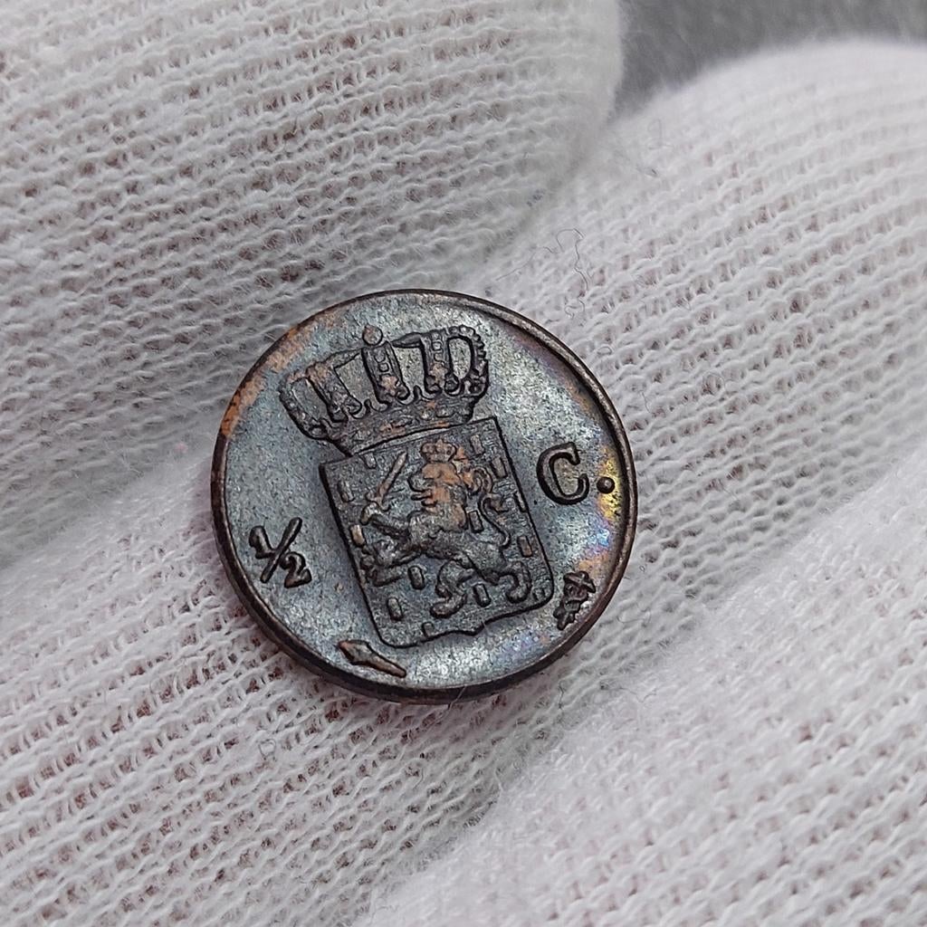 Munt / Nederland - 1/2 cent / 1828 / Kwaliteit: SUP!, Ophalen of Verzenden, Overige landen, Losse munt