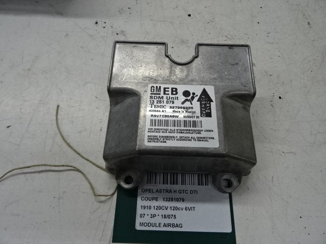 BOITIER AIRBAG Opel Astra H GTC (L08) (13251079), Utilisé, Opel