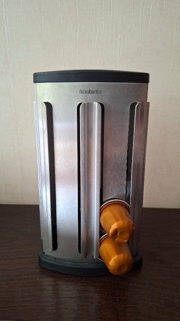 Brabantia houder voor nespresso cups, Ophalen, Zilver, Zo goed als nieuw, Voorraadpot