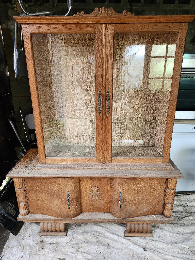 Meuble style art déco à deux corps., Ophalen, Gebruikt