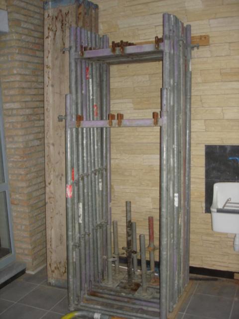 échafaudage, façade, Enlèvement, Utilisé