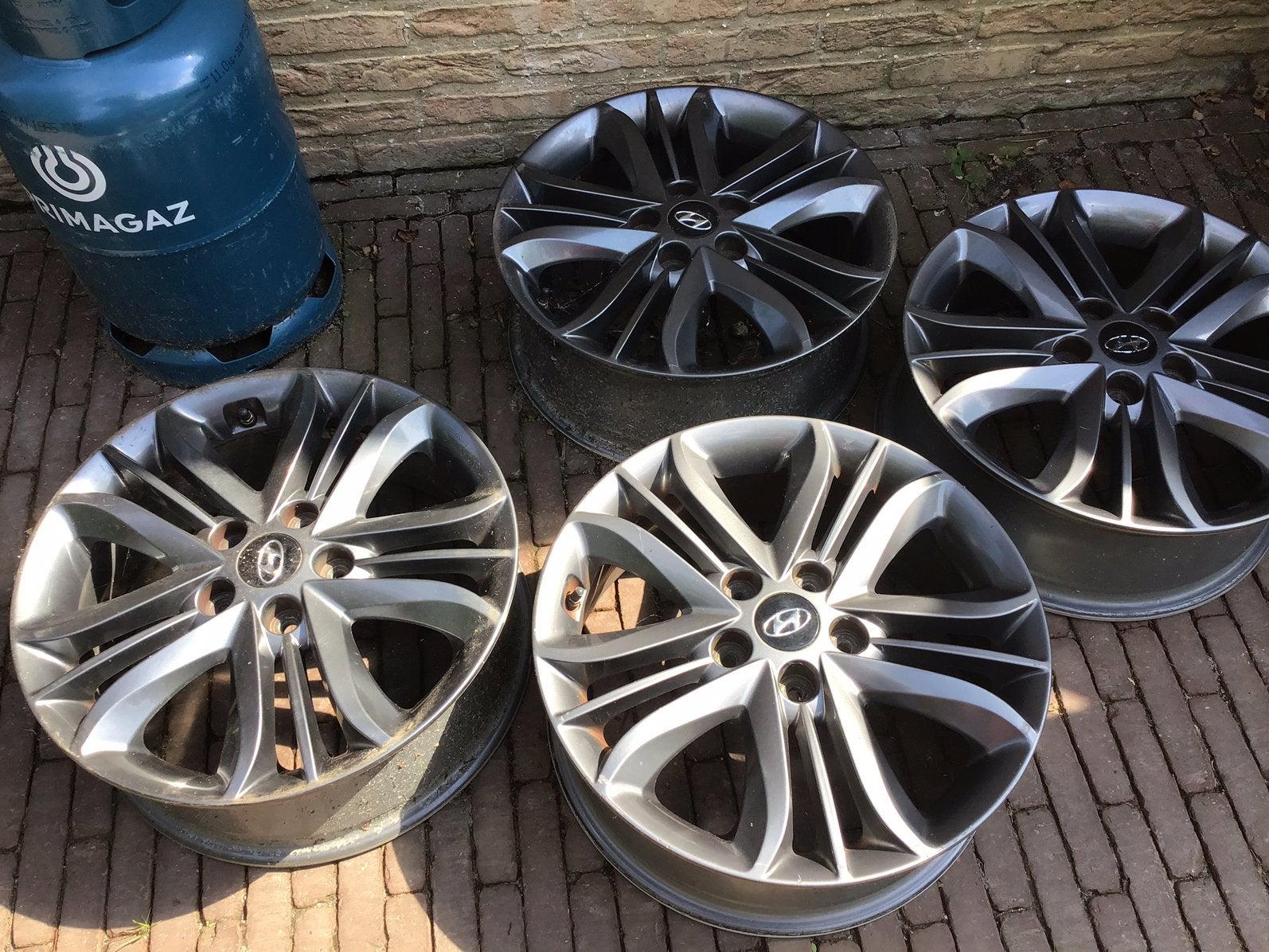 Velgen Hyundai, Auto-onderdelen, Banden en Velgen, Ophalen, Gebruikt, Velg(en), 17 inch
