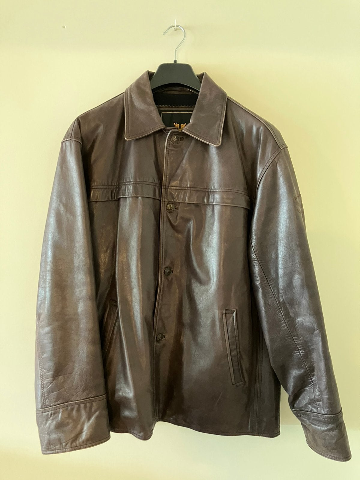 Jas uit leder, Ophalen, Gedragen, Maat 56/58 (XL), Bruin