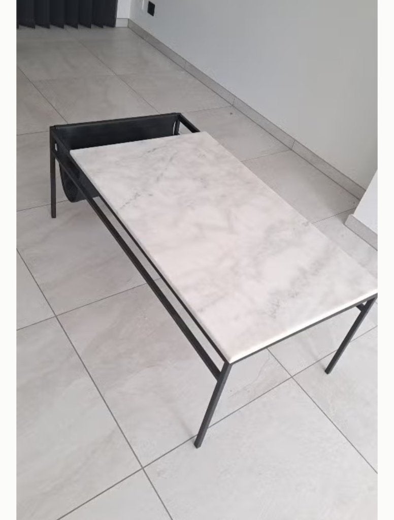 Salontafel marmeren blad zo goed als nieuw, Ophalen, Zo goed als nieuw