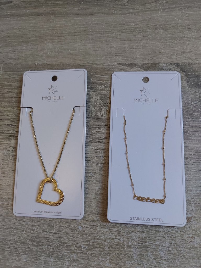 2 goudkleurige kettingen (stainless steel), Bijoux, Sacs & Beauté, Colliers, Envoi, Neuf, Or