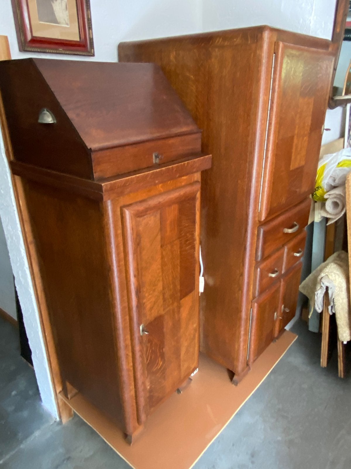 3 vintage kastjes + schrijfmachine, Ophalen