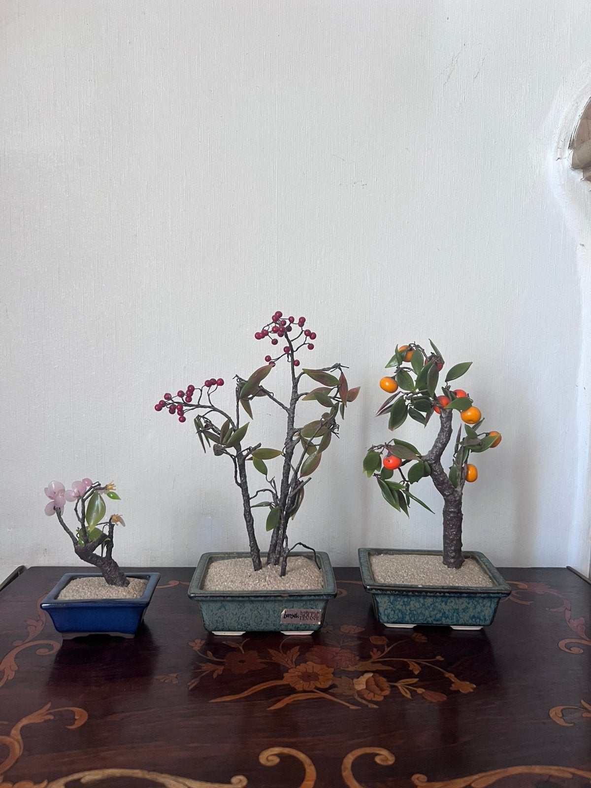 3 Bonsaïs Vintage en Verre - Collection "Soleil Levant", Enlèvement ou Envoi, Comme neuf