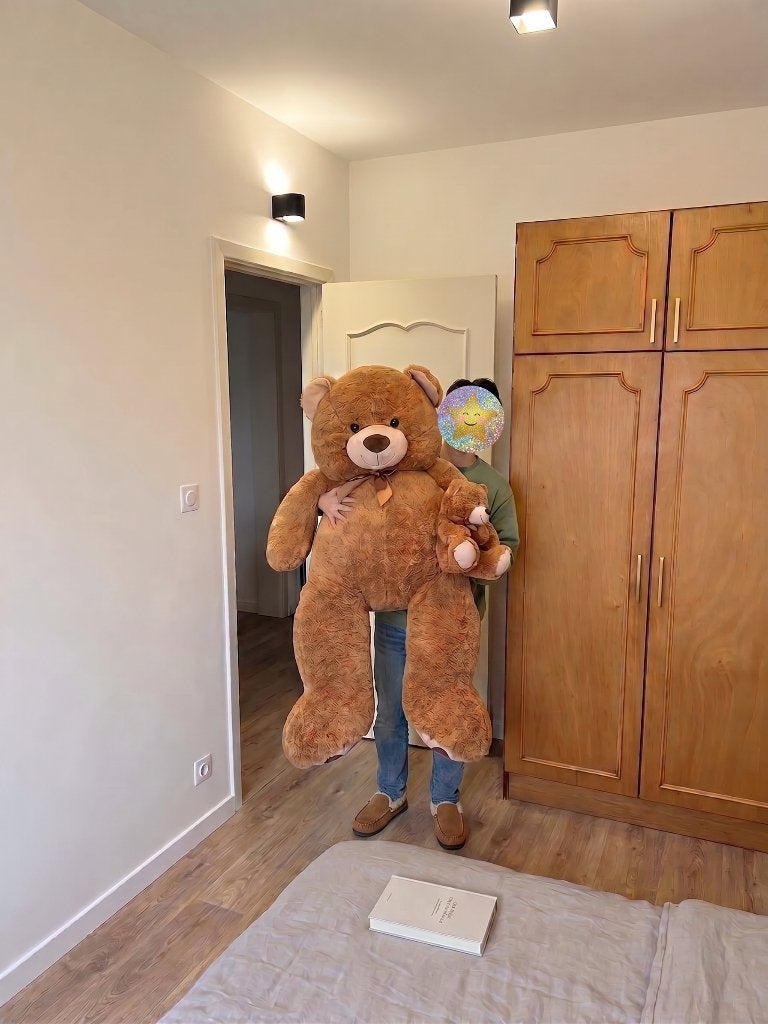 Peluche géante ours, Brun, Autres marques, Grand (plus de 80 cm), Enlèvement