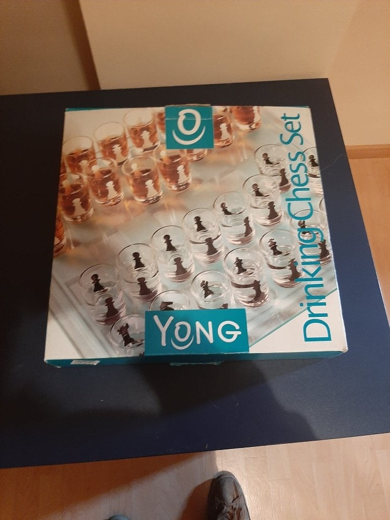 Glazen Schaakspel Compleet in Doos, Hobby en Vrije tijd, Een of twee spelers, Ophalen, Nieuw, Overig