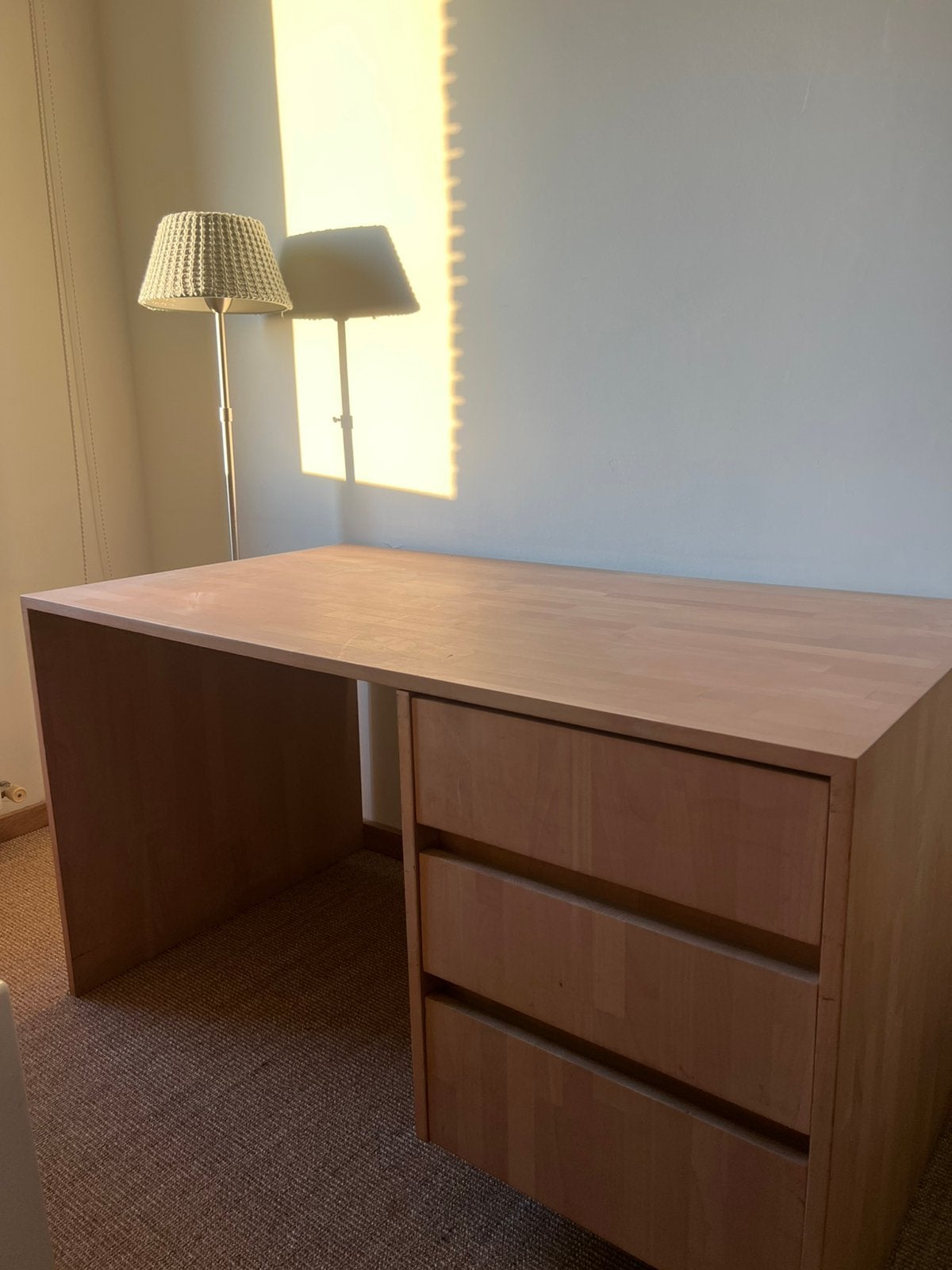Houten bureau, Ophalen, Met lades, Gebruikt, Hout