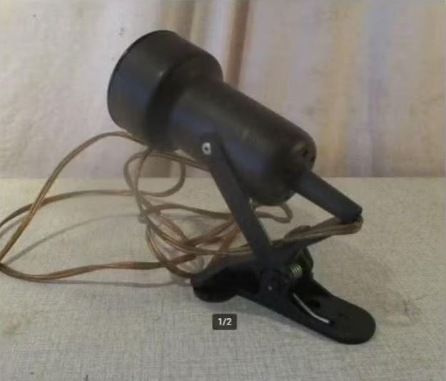 Prima retro metalen Bureaulamp met Klem, Ophalen of Verzenden, Huis en Inrichting
