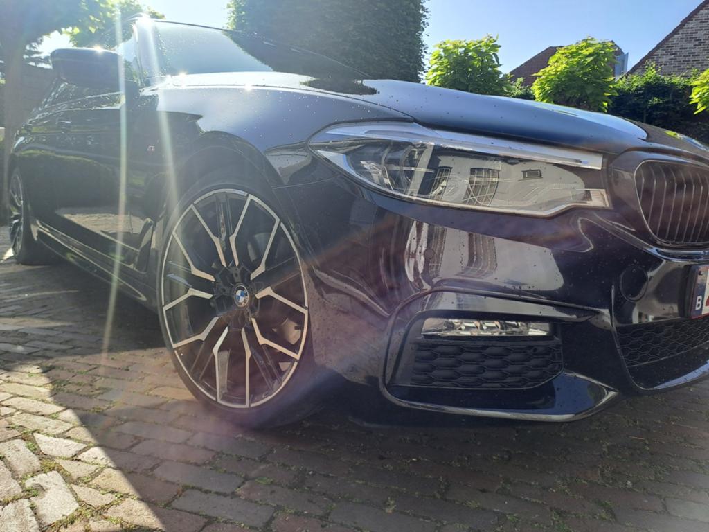 BMW Full M-pack 520 touring blauw-zwart, Auto's, BMW, Particulier, Zetelverwarming, Trekhaak, Diesel, Berline, Blauw, Blauw, Leder