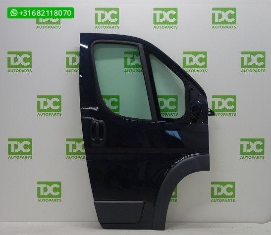 Fiat Ducato ('06-'19) Voorportier rechts zwart met lijst, Gebruikt, Fiat, Deur, Ophalen of Verzenden