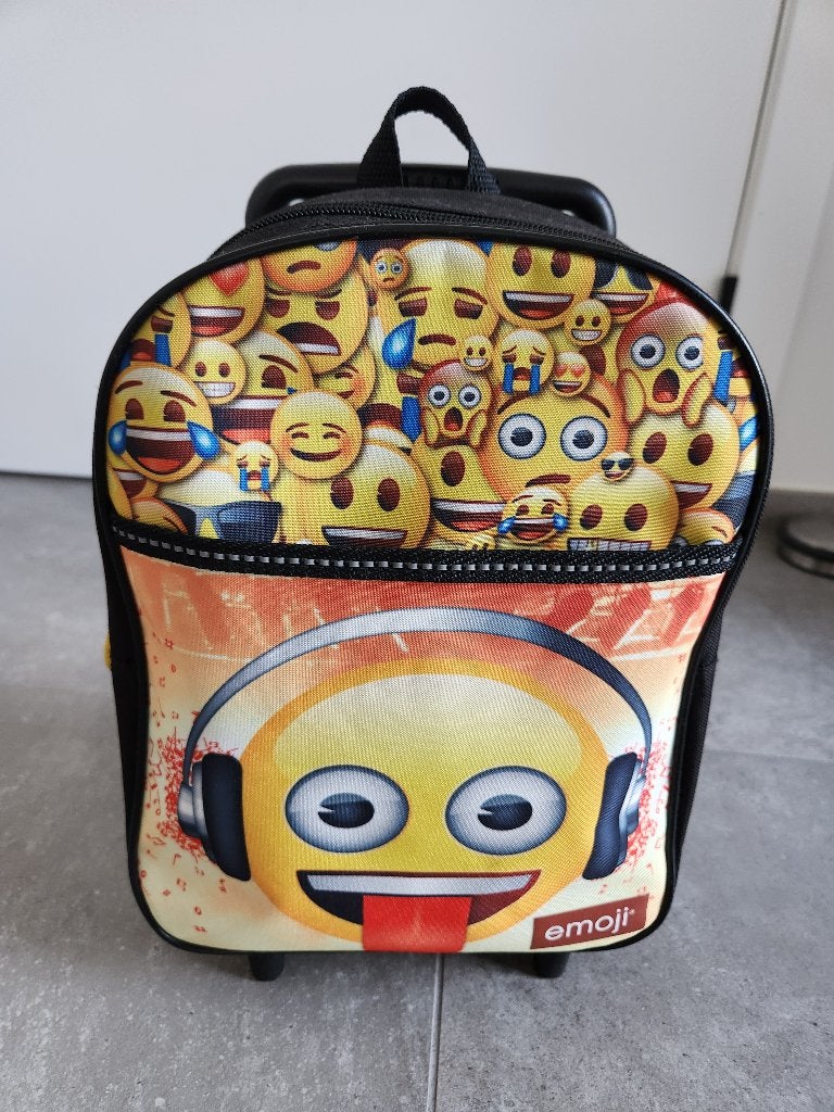 Boekentas smiley kleuter, Ophalen, Rugtas, Zwart, Zo goed als nieuw