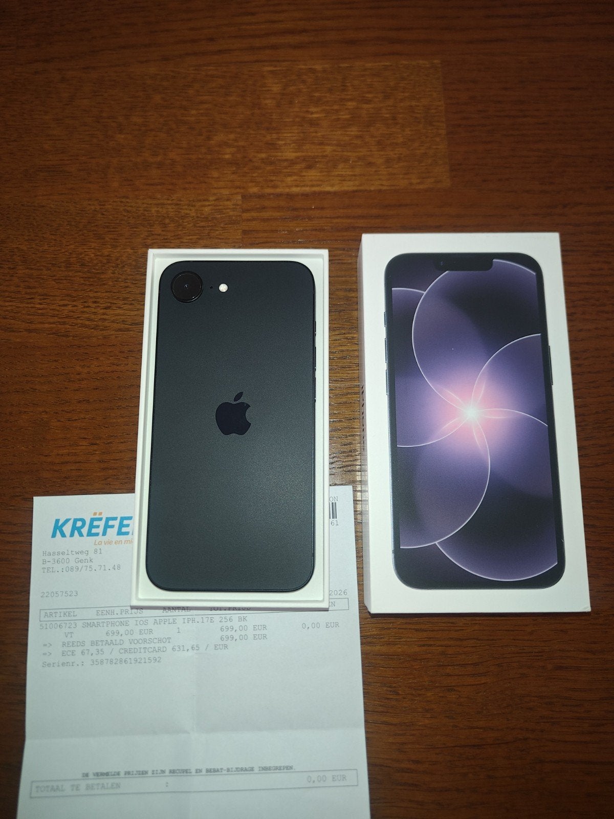 Iphone 17e NIEUWSTAAT 2JAAR GARANTIE KRËFEL, Ophalen