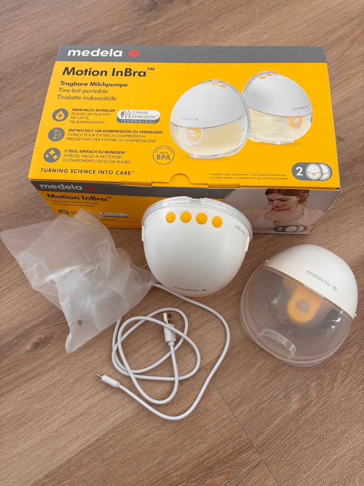 Medela motion inbra, Ophalen of Verzenden, Zo goed als nieuw, Borstkolf, Medela