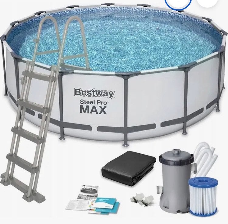 Steel pro max 1x gebruikt 457x122cm, Rond, 300 cm of meer, Zo goed als nieuw, Ophalen