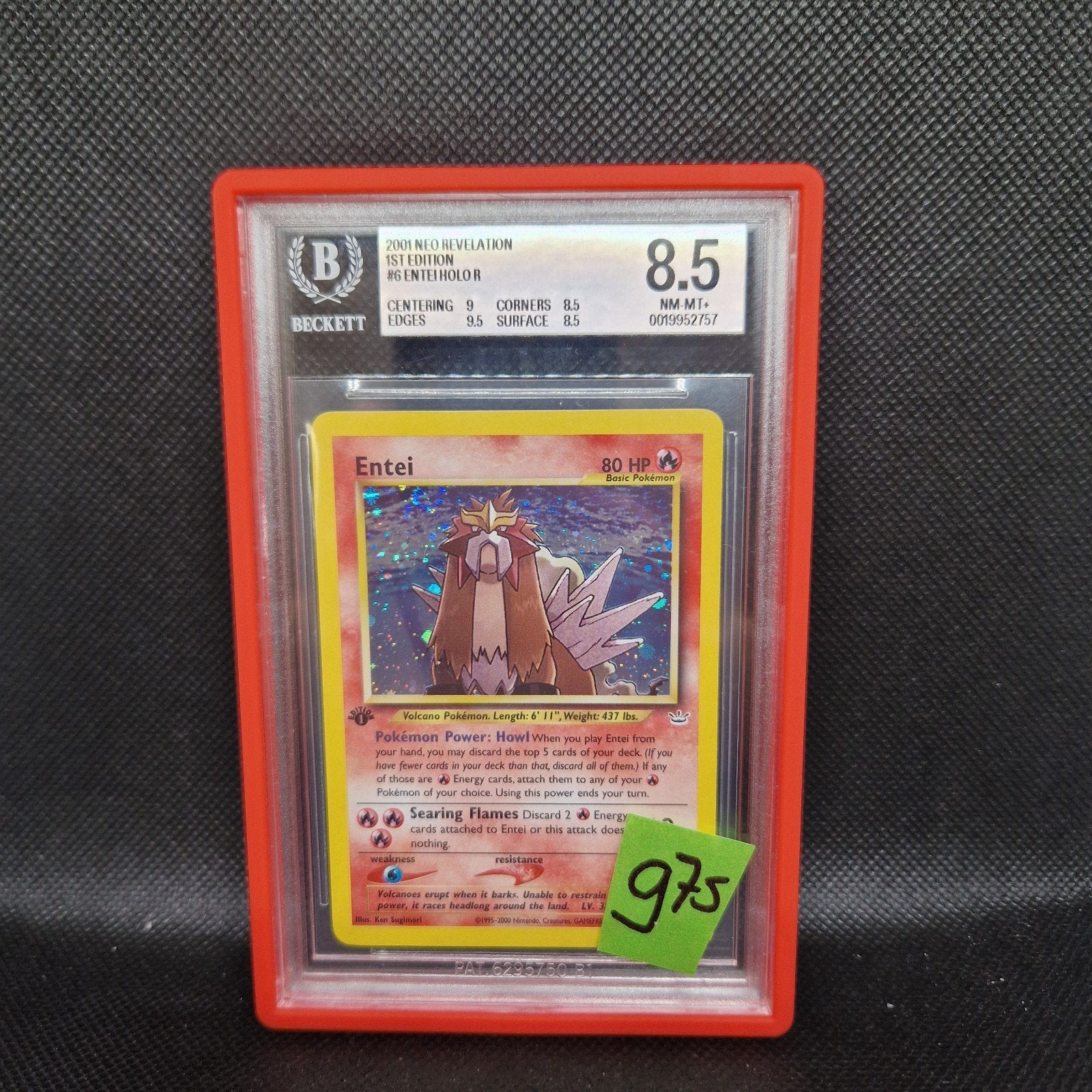 Entei Holo 1ère édition Neo Revelation BGS 8.5, Enlèvement ou Envoi