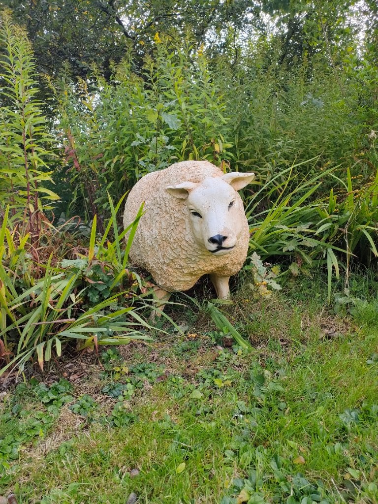 Tuinbeeld schaap, Tuin en Terras, Ophalen, Gebruikt, Dierenbeeld