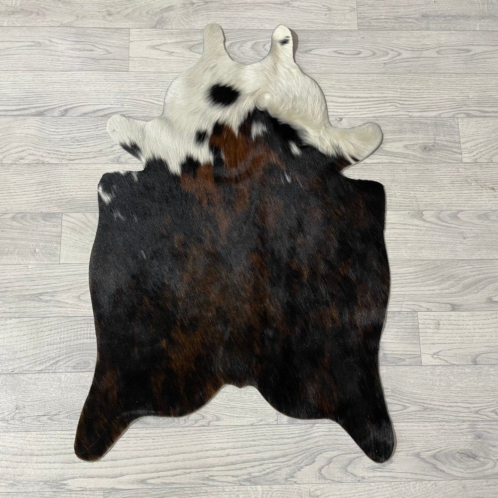 Mini koeienhuid bruin wit zwart 90x60cm #450 | Lederstore, Meerkleurig, Wandkleed, Nieuw, Ophalen of Verzenden