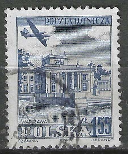 Polen 1954 - Yvert 38PA - Toerisme - Warschau - 1,55 z. (ST), Postzegels en Munten, Postzegels | Europa | Overig, Verzenden, Polen