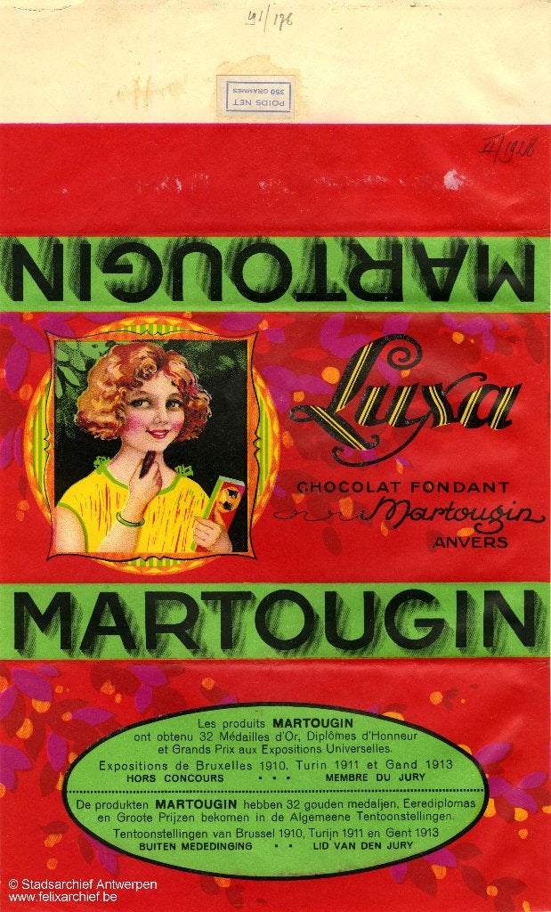 Gezocht voor eigen collectie: reclame chocolade Martougin, Ophalen of Verzenden