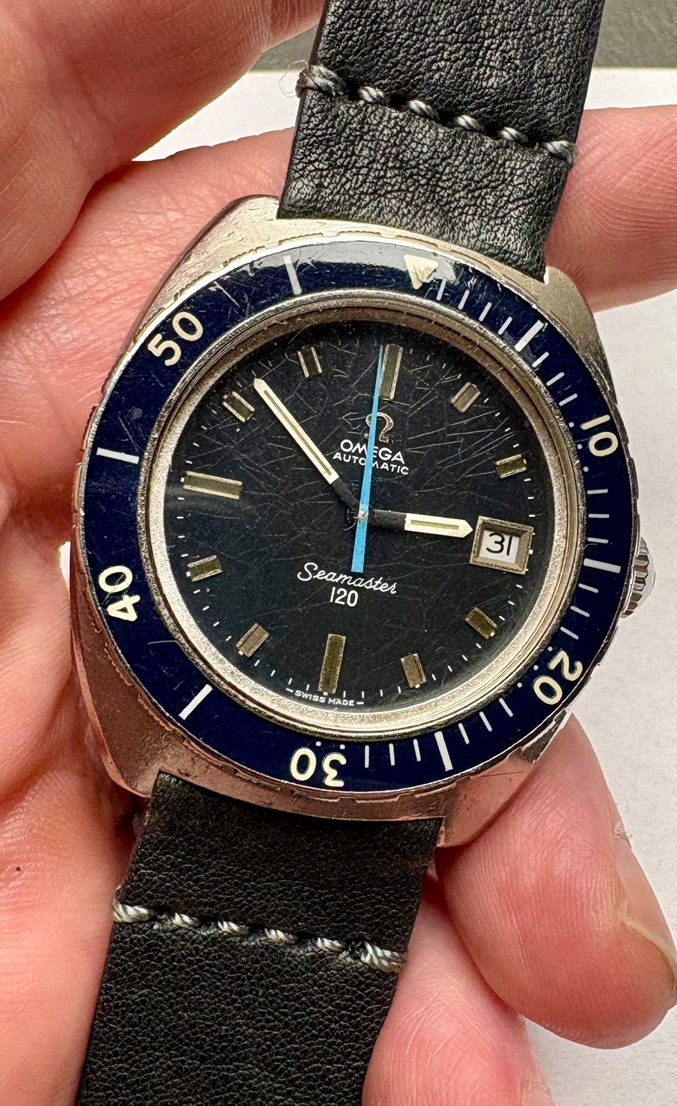 Omega seamaster 120, Bijoux, Sacs & Beauté, Montres | Hommes, Enlèvement ou Envoi, Utilisé