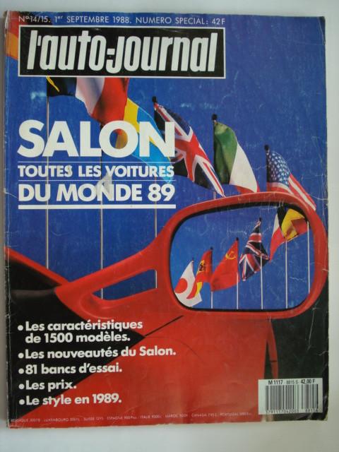 L'Auto-Journal Salon 1989 Toutes les voitures du monde, Envoi, Utilisé, Général