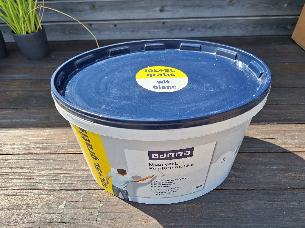 muurverf wit, Doe-het-zelf en Bouw, Ophalen, Wit, Nieuw, Verf