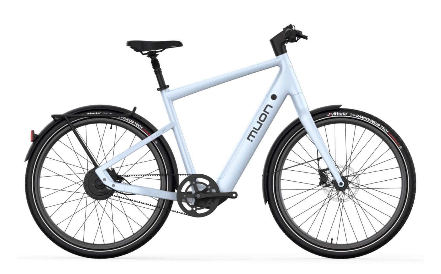 Electrische fiets muon bradyon , riem aandrijving, Fietsen en Brommers, Nieuw, 51 tot 55 cm, 50 km per accu of meer, Ophalen